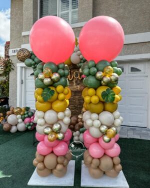 BALLOON COLUMN ( with 5 inches clusters)